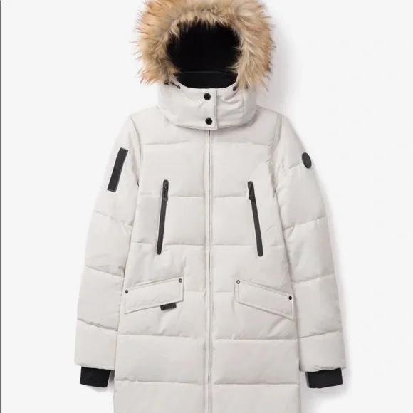 NWOT Noize Addie Long Length Parka Snow in Size XS - Picture 9 of 10